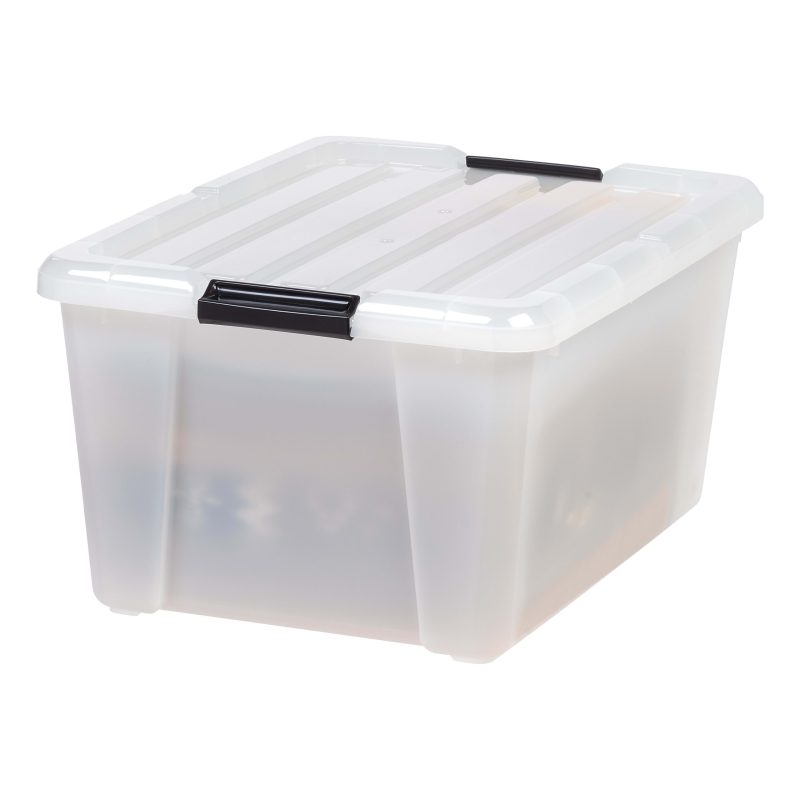 Iris® Latching Storage Boxes, 11.25 Gallon, Pearl, Set Of 4 Boxes - Image 4