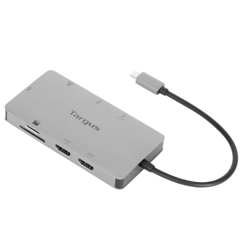 Targus® USB-C Dual HDMI™ Travel Dock, 4-1/2”H x 3”W x 7/8”D, Silver, DSU200TT - Image 2
