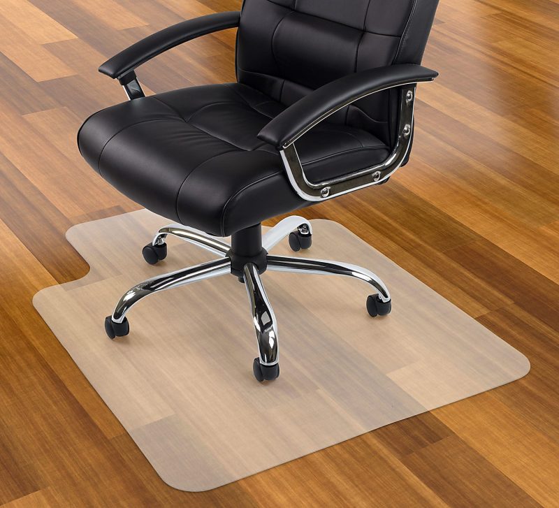 Mount-It! Plastic Desk Chair Mat For Hardwood Floor, 47” x 35-1/2”, Clear - Image 2
