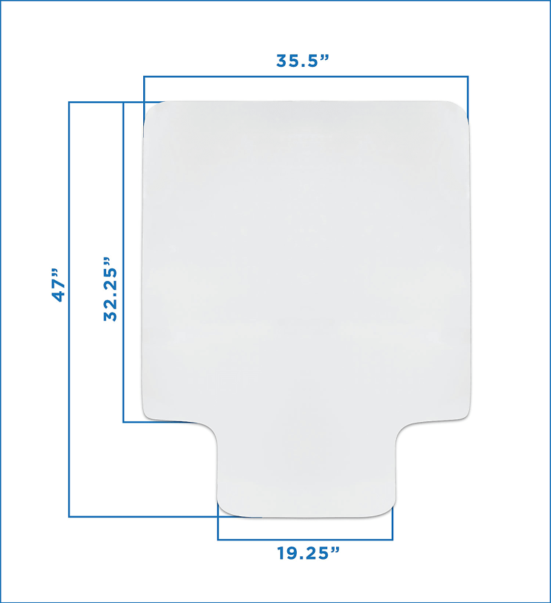 Mount-It! Plastic Desk Chair Mat For Hardwood Floor, 47” x 35-1/2”, Clear - Image 5