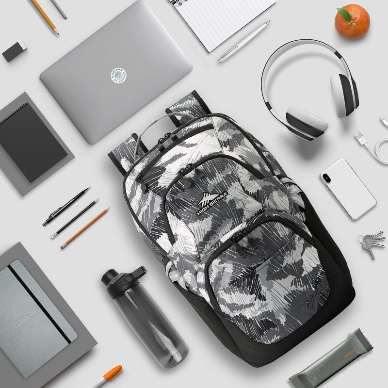 High Sierra Swoop Backpack With 17" Laptop Pocket, Camo - Image 5