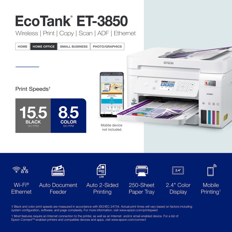 EcoTank ET-3850 All-in-One  Supertank Printer - Image 5