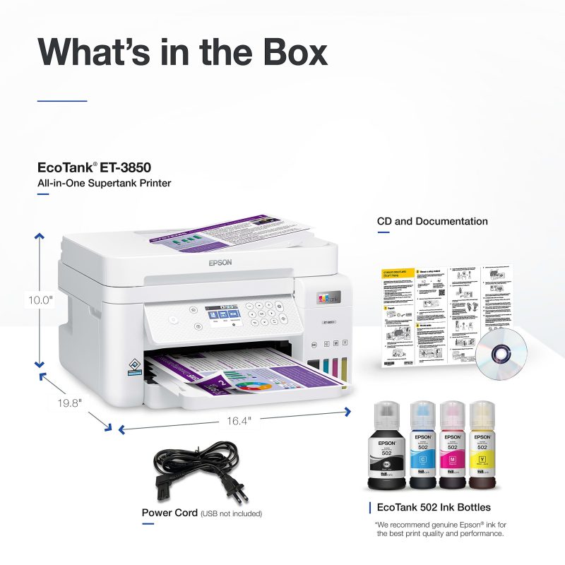 EcoTank ET-3850 All-in-One  Supertank Printer - Image 7