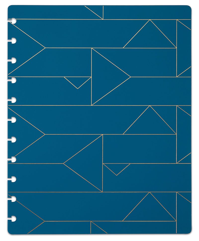 TUL® Discbound Notebook Covers, Letter Size, Blue Geo, Pack of 2 Covers
