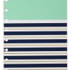 TUL® Discbound Notebook Covers, Junior Size, Mint Stripes, Pack of 2 Covers
