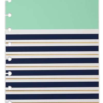 TUL® Discbound Notebook Covers, Junior Size, Mint Stripes, Pack of 2 Covers
