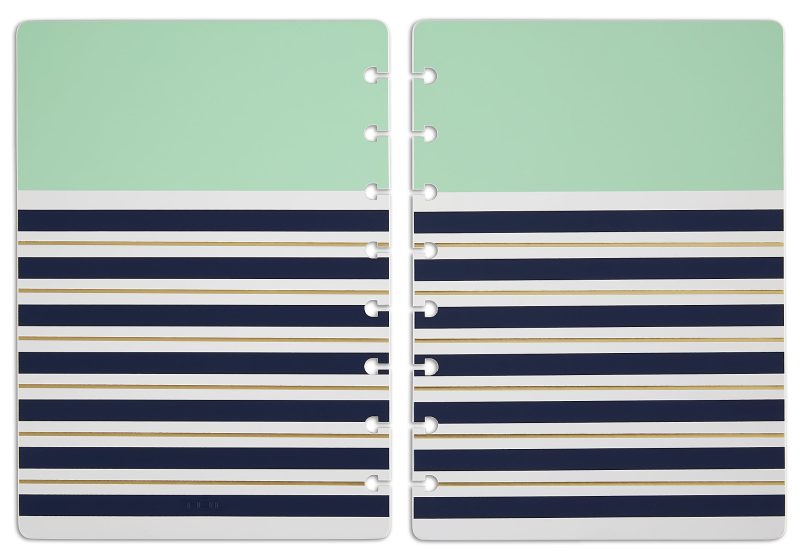 TUL® Discbound Notebook Covers, Junior Size, Mint Stripes, Pack of 2 Covers - Image 2