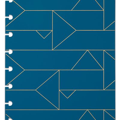 TUL® Discbound Notebook Covers, Junior Size, Blue Geo, Pack of 2 Covers