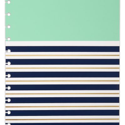 TUL® Discbound Notebook Covers, Letter Size, Mint Stripes, Pack of 2 Covers