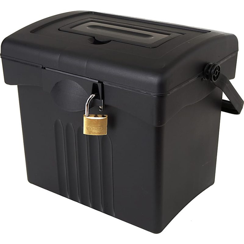 Storex Portable Storage Box - External Dimensions: 14.9" Length x 11" Width x 12.1"Height - Media Size Supported: Letter - Snap-tight Closure - Plastic - Black - For File - Recycled - 1 / Carton - Image 5