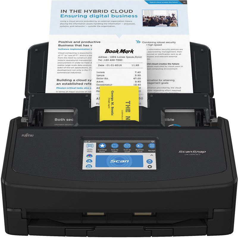 Fujitsu ScanSnap iX1600 Large Format ADF Scanner, Black - Image 7