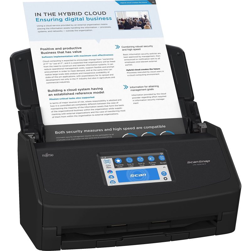 Fujitsu ScanSnap iX1600 Large Format ADF Scanner, Black - Image 10
