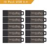 Centon DataStick Pro USB 2.0 Flash Drive, 2GB, Gray, Pack Of 10 - Image 2