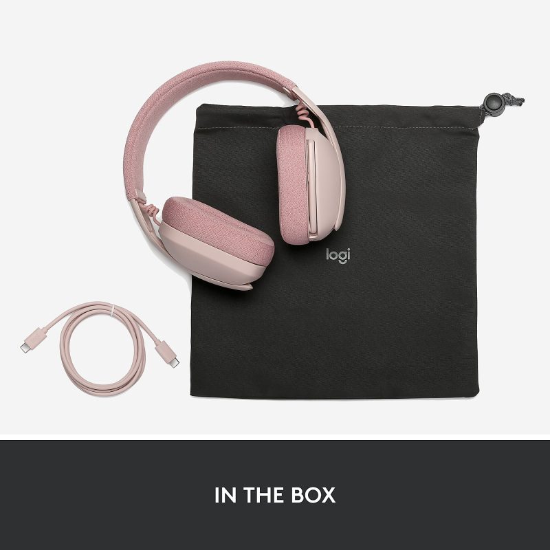 Logitech Zone Vibe 100 - Rose - Stereo - Wireless - Bluetooth - 98.4 ft - On-ear - Binaural - Noise Cancelling Microphone - Rose - Image 10