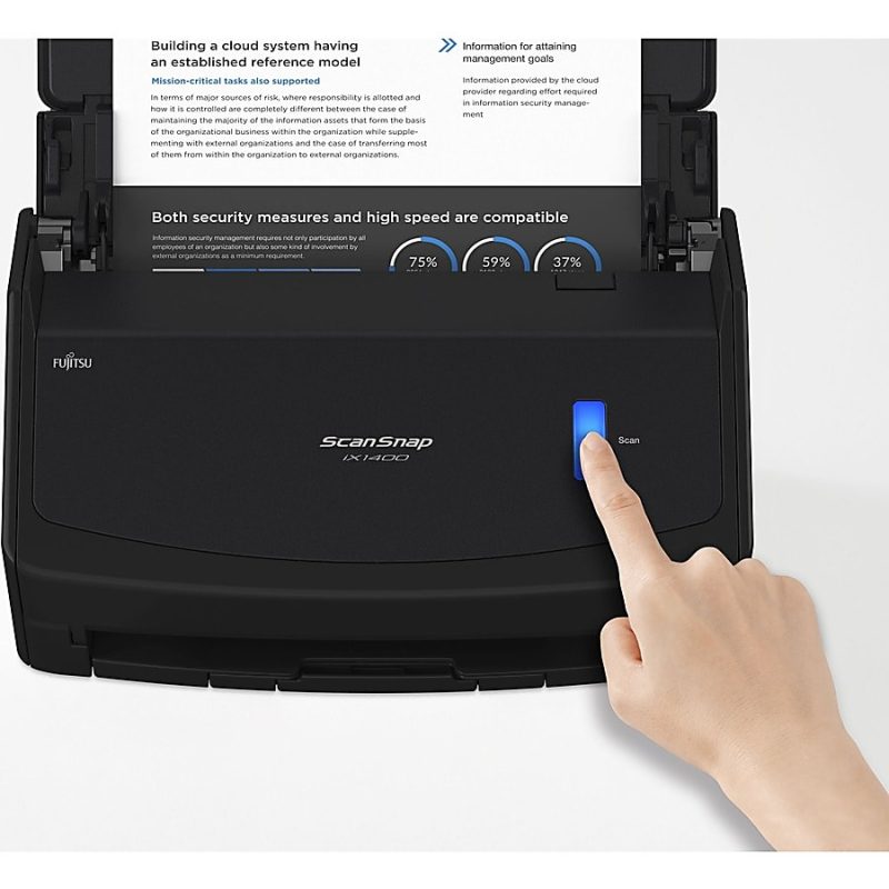 Fujitsu ScanSnap iX1400 Scanner Black - 40 ppm (Mono) - 40 ppm (Color) - Duplex Scanning - USB - Image 6