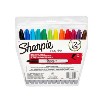 Sharpie® Permanent Fine-Point Markers, Red, Pack Of 36 - Assorted,12