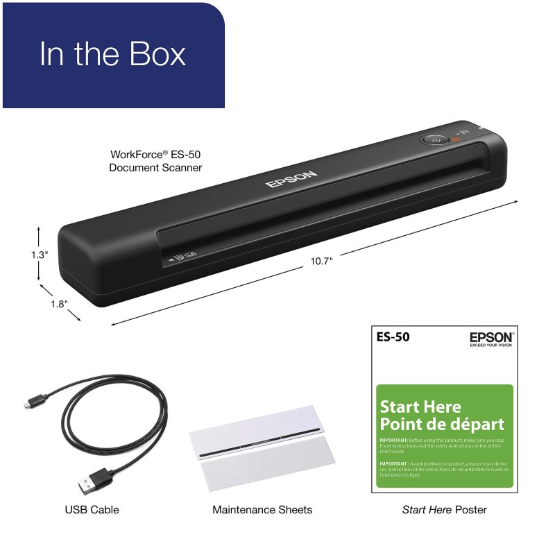 Epson® WorkForce® ES-50 Portable Color Document Scanner - Image 7