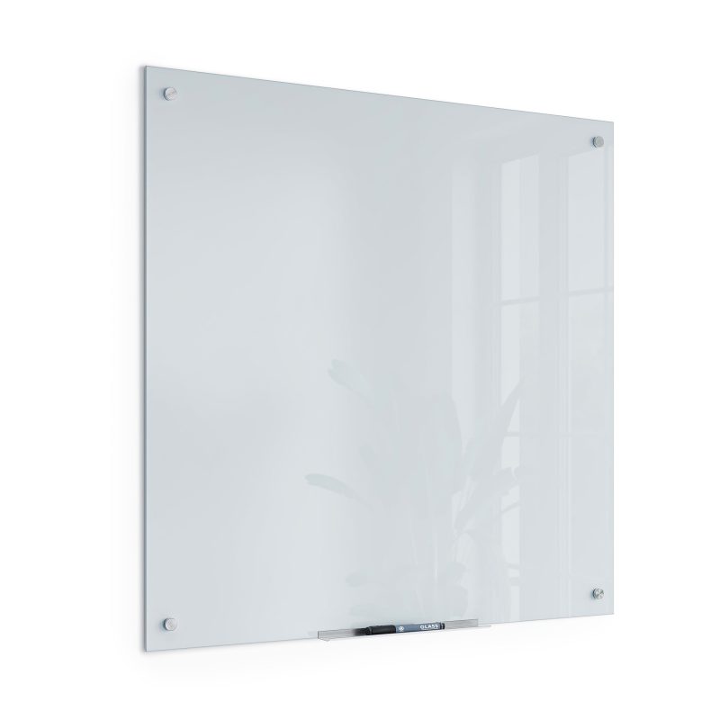 U Brands® Magnetic Glass Dry-Erase Board, 36" X 36", White Frosted Surface, Frameless, Actual Size 35" X 35" (2909U00-01) - Image 2