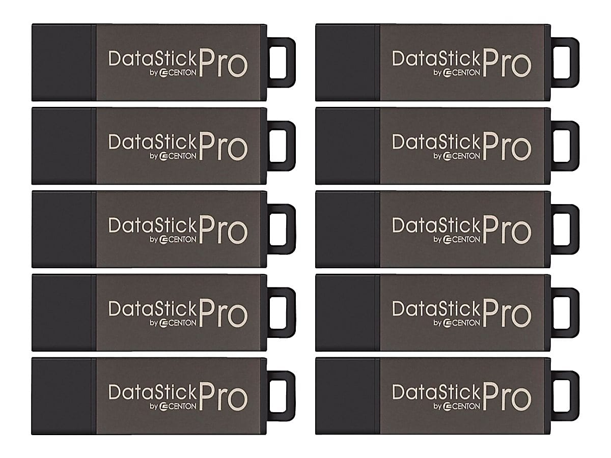 Centon DataStick Pro USB 2.0 Flash Drives, 8GB, Pro Gray, Pack Of 25 Flash Drives, S1-U2P1-8G25PK - Image 7