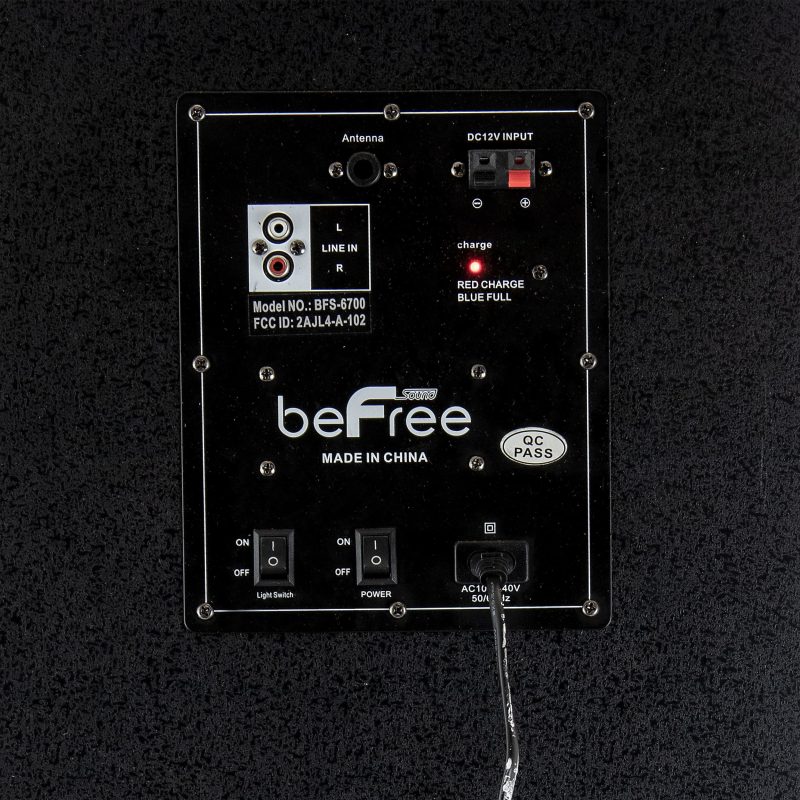 BeFree Sound Triple Portable Bluetooth® Subwoofer Speaker With Party Lights, 99597500M - Image 3