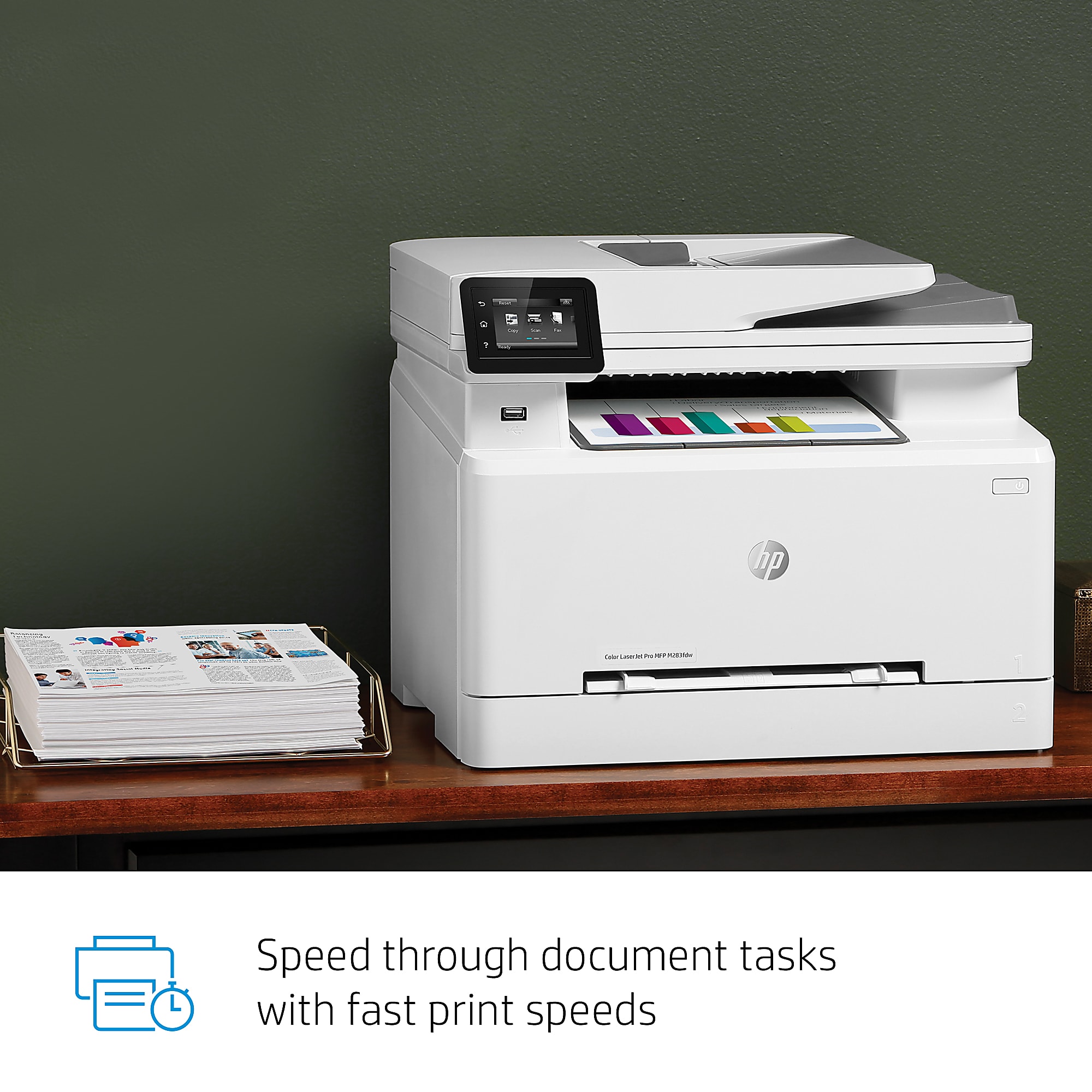 HP LaserJet Pro M283fdw Wireless Laser All-In-One Color Printer - Image 4