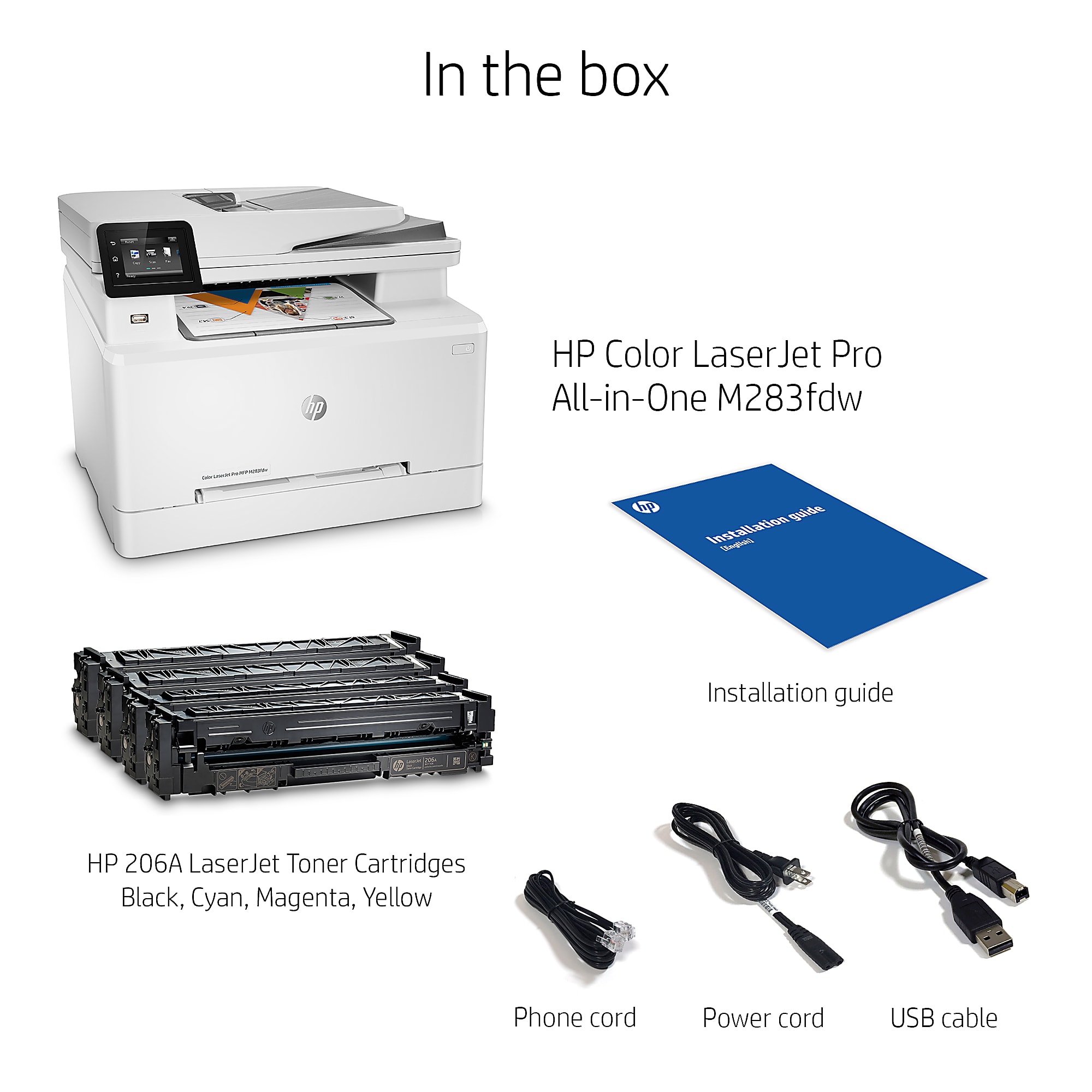 HP LaserJet Pro M283fdw Wireless Laser All-In-One Color Printer - Image 5