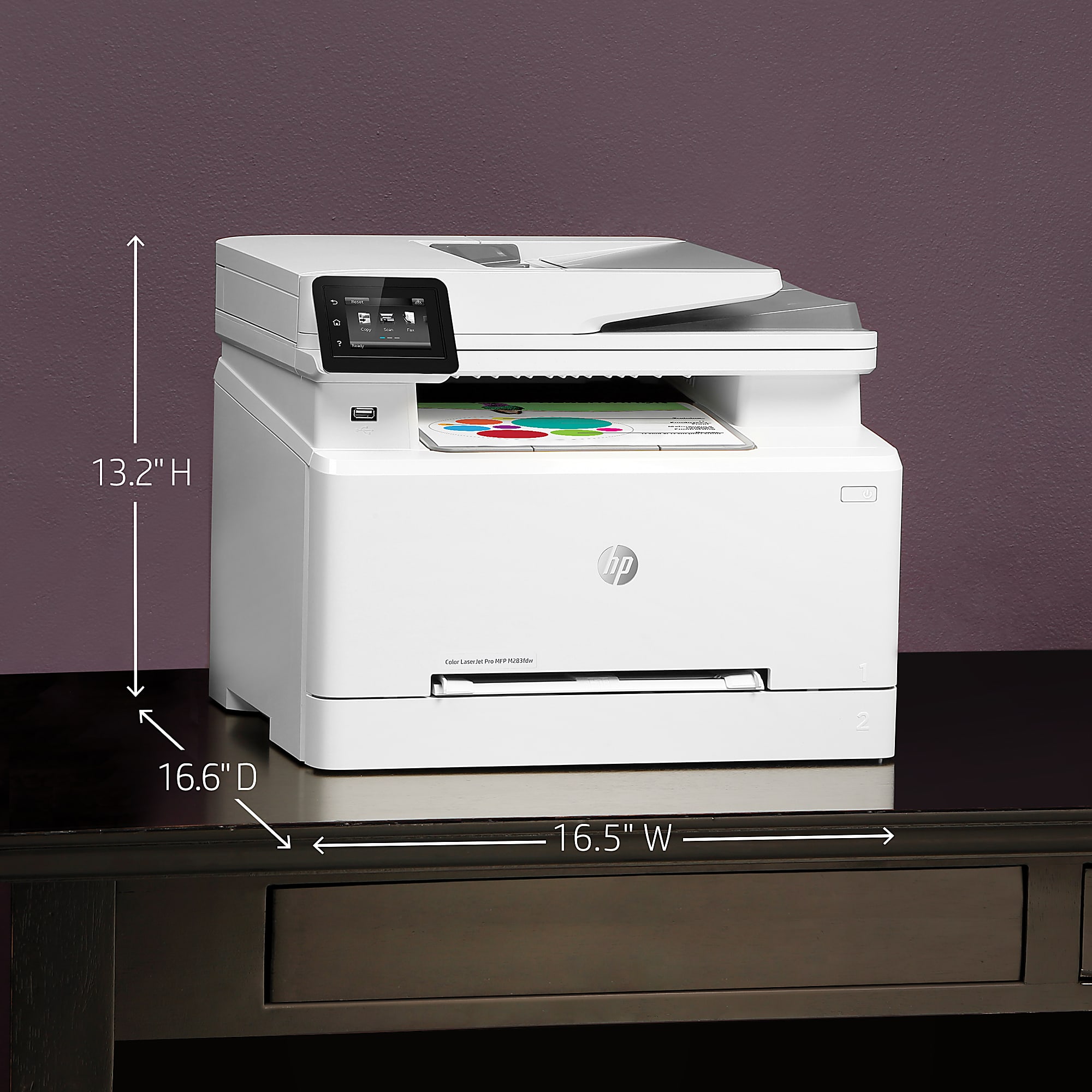 HP LaserJet Pro M283fdw Wireless Laser All-In-One Color Printer - Image 11
