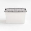 Iris® Stack & Pull™ Storage Boxes, 10 Gallon, Clear/Gray, Set Of 5 Boxes