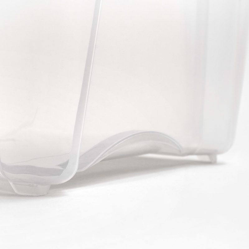 Iris® Stack & Pull™ Storage Boxes, 10 Gallon, Clear/Gray, Set Of 5 Boxes - Image 5
