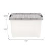 Iris® Stack & Pull™ Storage Boxes, 10 Gallon, Clear/Gray, Set Of 5 Boxes - Image 6