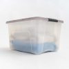 Iris® Stack & Pull™ Storage Boxes, 10 Gallon, Clear/Gray, Set Of 5 Boxes - Image 7