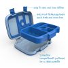 Bentgo Kids Lunch Box, 2"H x 6-1/2"W x 8-1/2"D, Blue - Image 5