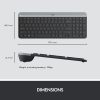 Logitech® Wireless Keyboard & Mouse, Straight Full Size Keyboard, Graphite, Ambidextrous Optical Mouse, MK470 Slim - Image 7