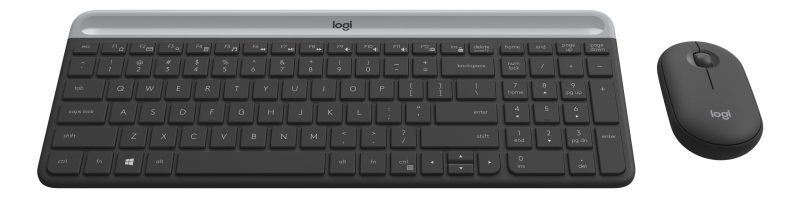 Logitech® Wireless Keyboard & Mouse, Straight Full Size Keyboard, Graphite, Ambidextrous Optical Mouse, MK470 Slim - Image 10