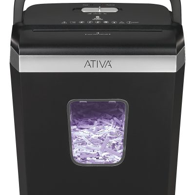 Ativa® 6-Sheet Cross-Cut Shredder, Black, A06CC19