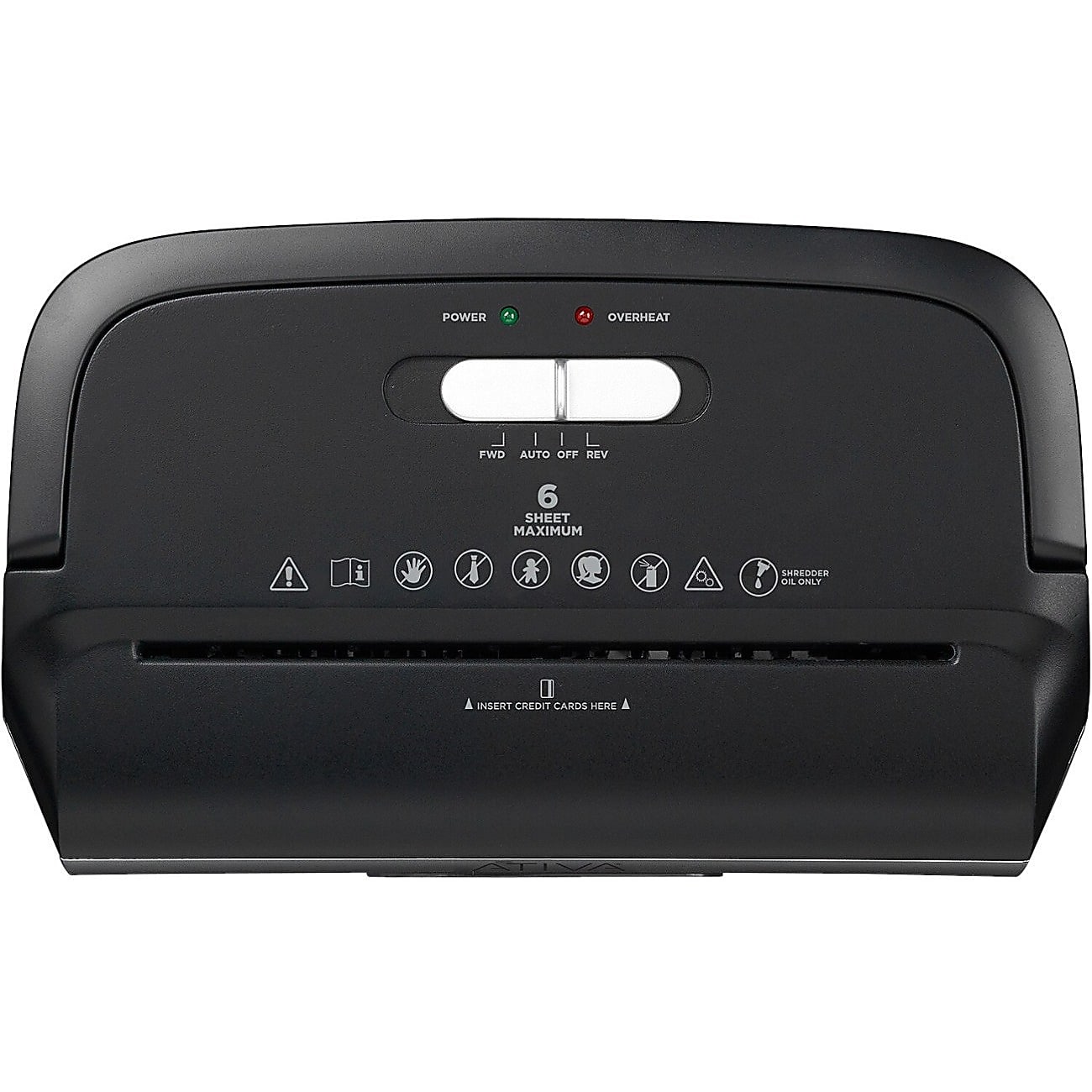 Ativa® 6-Sheet Cross-Cut Shredder, Black, A06CC19 - Image 11