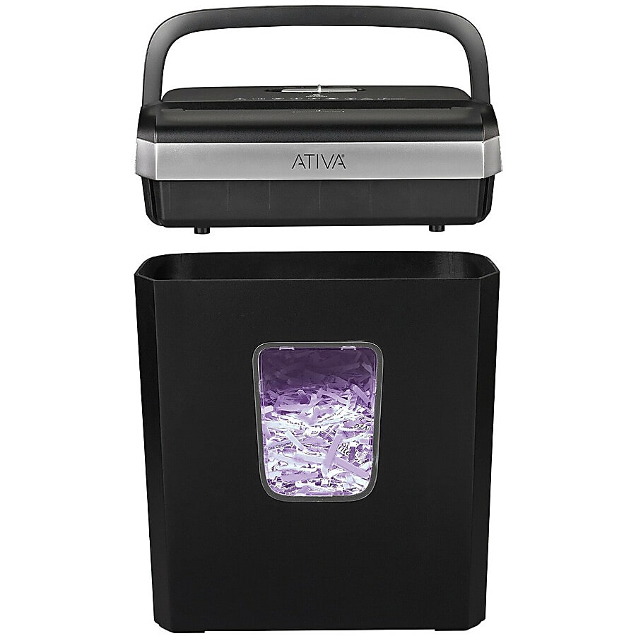 Ativa® 6-Sheet Cross-Cut Shredder, Black, A06CC19 - Image 12