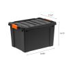 Iris® Remington Heavy Duty Store-It-All Totes, 19 Gallon, Black, Set Of 4 Totes - Image 6