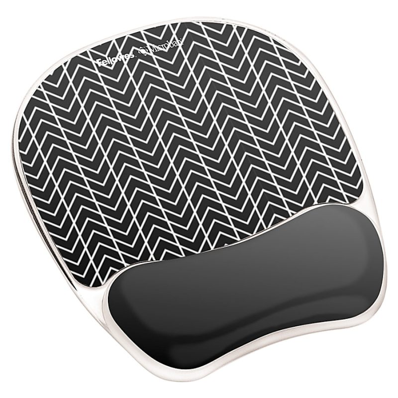 Fellowes® Photo Gel Mouse Pad And Wrist Rest With Microban®, Chevron Pattern - Image 2