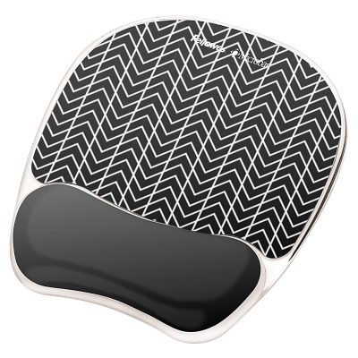 Fellowes® Photo Gel Mouse Pad And Wrist Rest With Microban®, Chevron Pattern