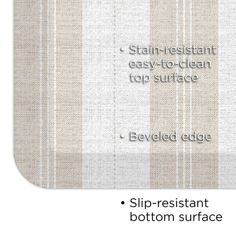 GelPro Designer Comfort Polyurethane Anti-Fatigue Mat For Hard Flooring, 20” x 32”, Taylor Khaki - Image 3