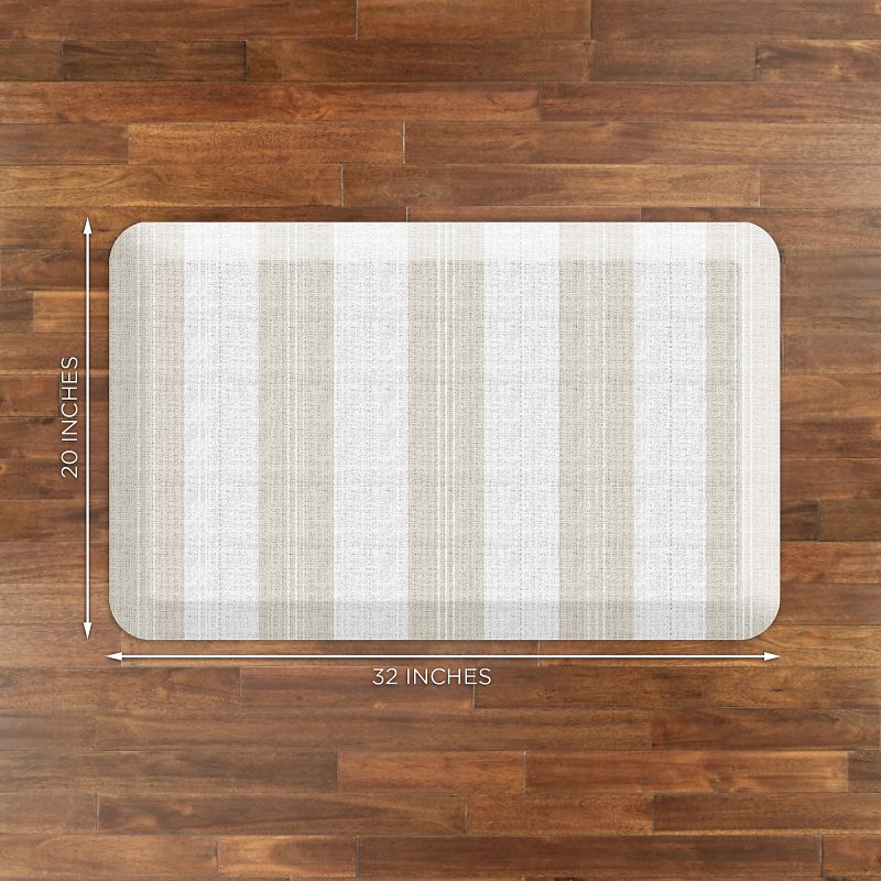 GelPro Designer Comfort Polyurethane Anti-Fatigue Mat For Hard Flooring, 20” x 32”, Taylor Khaki - Image 4