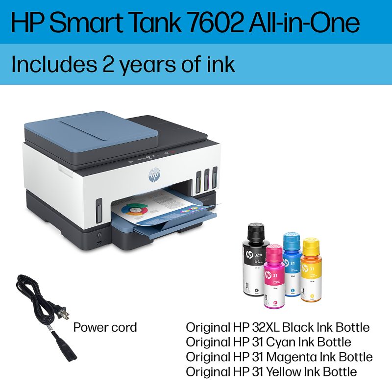 HP Smart Tank 7602 Wireless All-In-One Color Inkjet Printer - Image 11