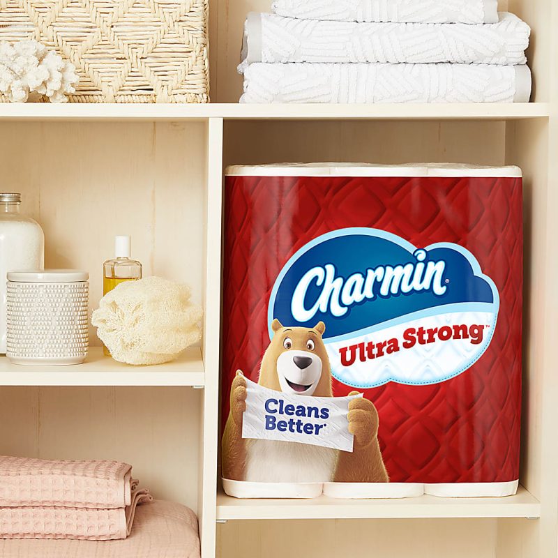 Charmin Ultra Strong Toilet Paper Mega Rolls, 4" x 4", 242 Sheets Per Roll, Pack Of 12 Rolls - Image 6
