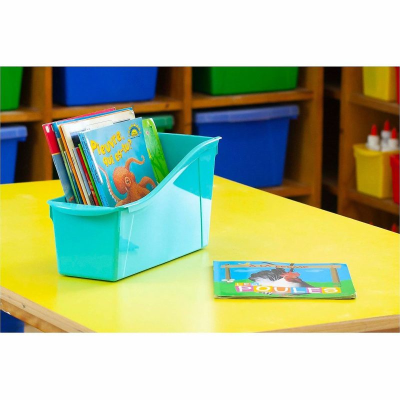 Storex Book Bin Set, Medium Size, Black, Carton Of 6 - Image 3