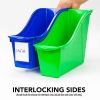 Storex Book Bin Set, Medium Size, Black, Carton Of 6 - Image 8