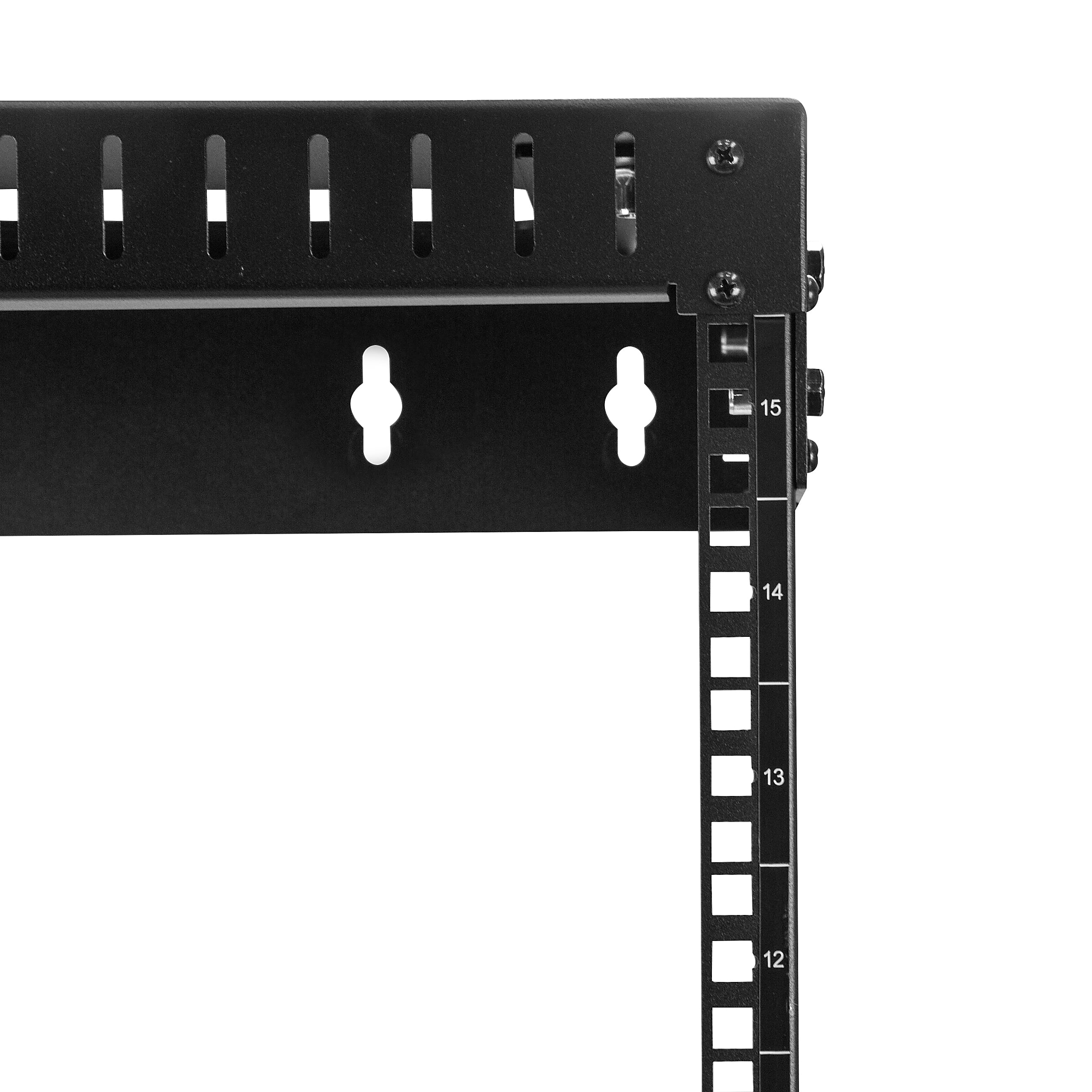 StarTech.com 15U Wallmount Server Rack with Adjustable Rails - Up to 20 Inches Depth - 19" Wide - Mount your server or networking equipment to the wall, using this adjustable 15U open frame rack - Easy installation - Image 3