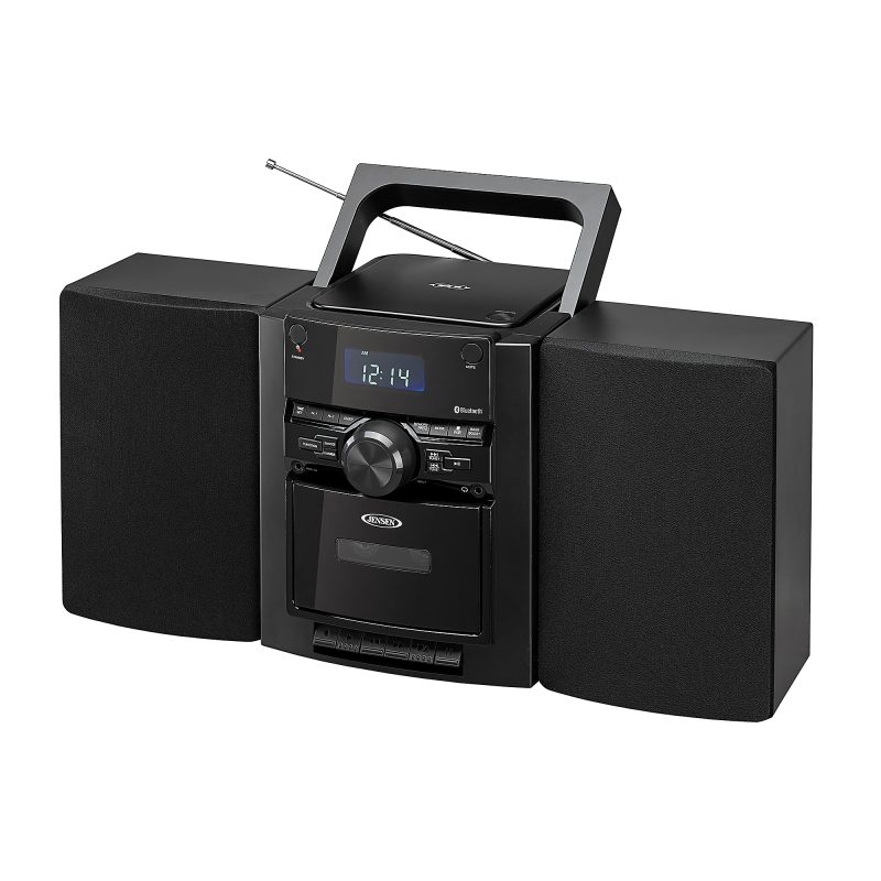 JENSEN Bluetooth® CD-785 Portable CD Music System With Cassette Player And AM/FM Radio, Medium, Black - Image 2