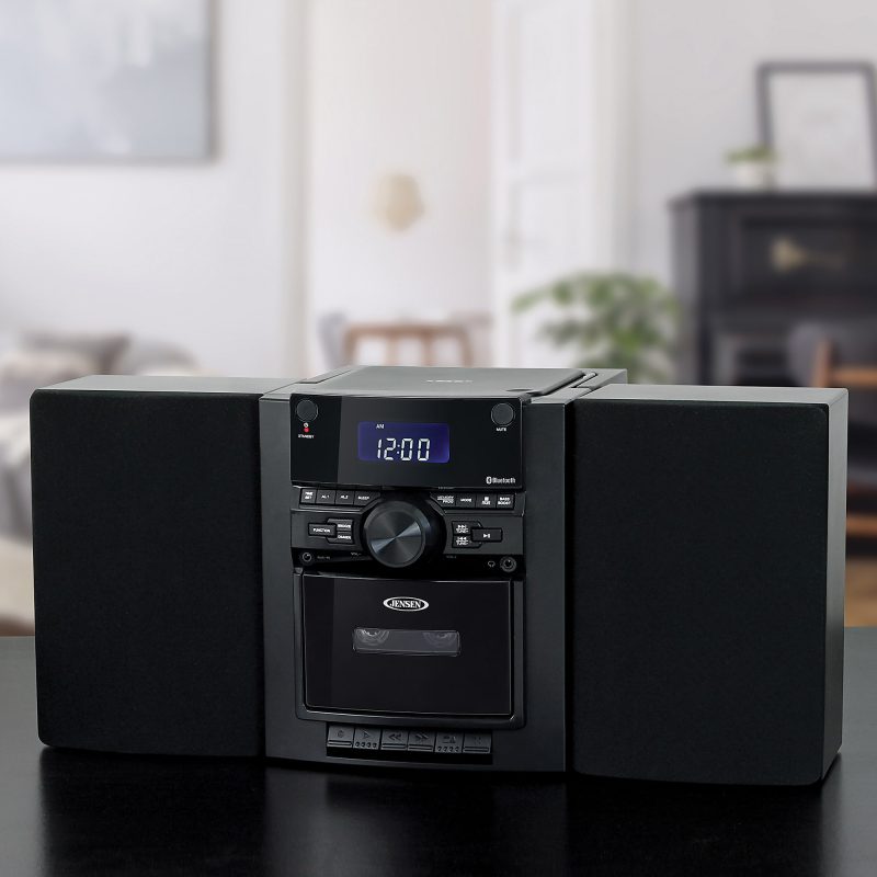 JENSEN Bluetooth® CD-785 Portable CD Music System With Cassette Player And AM/FM Radio, Medium, Black - Image 5