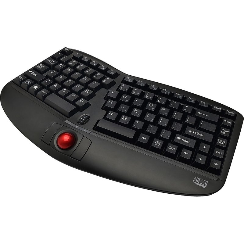 Adesso Tru-Form Media 3150 2.4 GHz Wireless Ergo Trackball Keyboard - Image 3